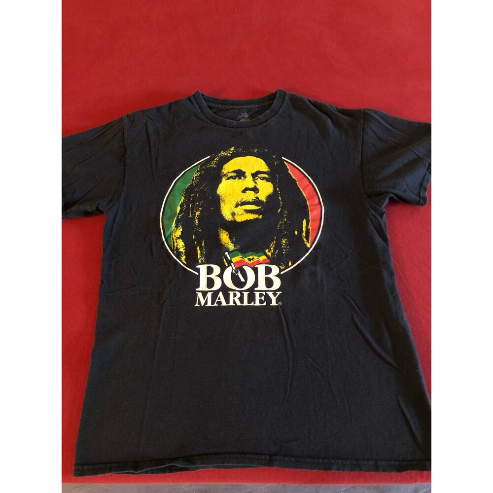 Bob Marley black graphic short sleeve t-shirt size Medium